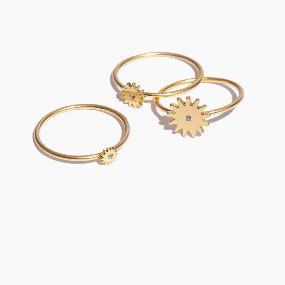Madewell My Three Suns Ring Set size 7